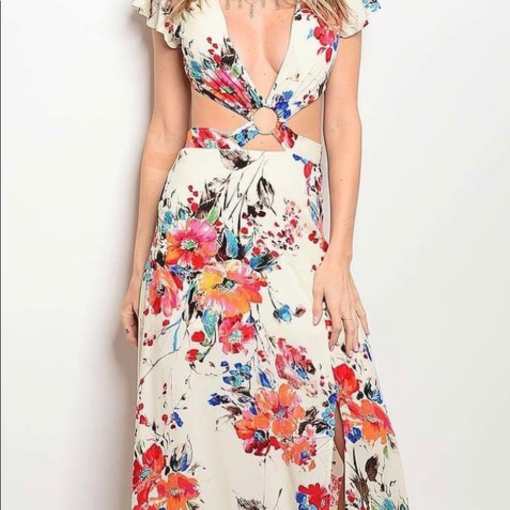 Summed maxi dress
